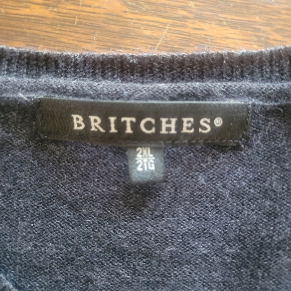 Britches Men's Merino Wool V-neck Sweater Size 2XL - Picture 2 of 6